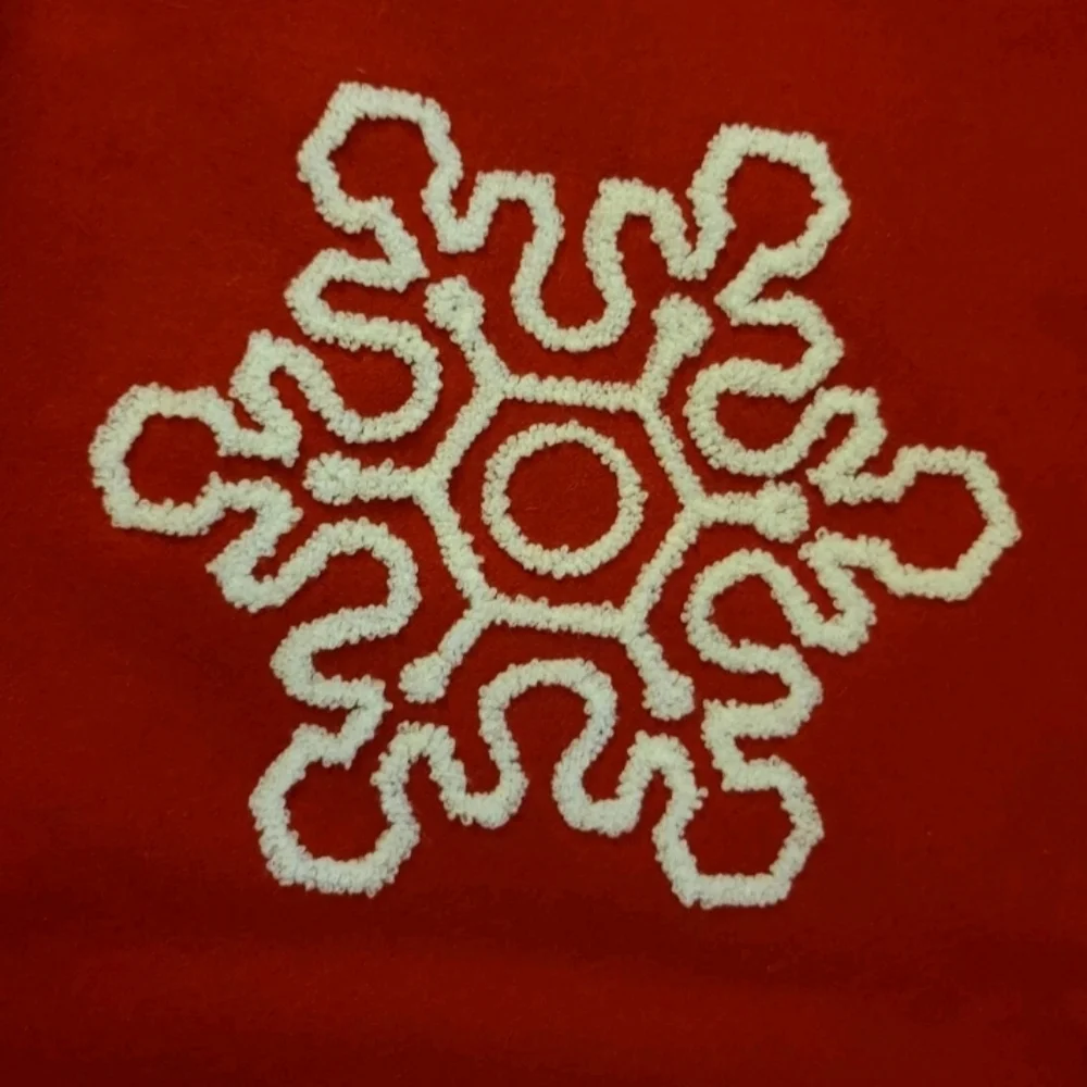 A Homestead Shoppe Inc. Christmas Winter Red Snowflake Throw Blanket 48×58